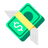 Money With Wings Flat Element from Fluent Emoji Flat Set