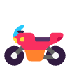 Motorcycle Flat Element from Fluent Emoji Flat Set