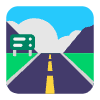 Motorway Flat Element from Fluent Emoji Flat Set