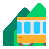 Mountain Railway Flat Emoji from Fluent Emoji Flat Set | Free Download as SVG Vector and Transparent PNG | Streamline emojis