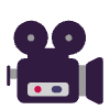 Movie Camera Flat Emoji from Fluent Emoji Flat Set | Free Download as SVG Vector and Transparent PNG | Streamline emojis