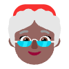 Mrs Claus Flat Medium Dark Element from Fluent Emoji Flat Set
