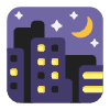 Night With Stars Flat Element from Fluent Emoji Flat Set
