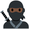 Ninja Dark Skin Tone Element from Twemoji Emoji Set