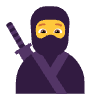 Ninja Flat Default Element from Fluent Emoji Flat Set
