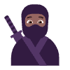 Ninja Flat Medium Dark Element from Fluent Emoji Flat Set