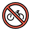 No Bicycles Element from OpenMoji Emoji Set