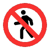 No Pedestrians Flat Element from Fluent Emoji Flat Set