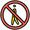 No Pedestrians Element from OpenMoji Emoji Set