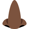 Nose Dark Skin Tone Element from Twemoji Emoji Set