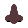 Nose Flat Dark Element from Fluent Emoji Flat Set