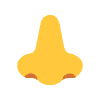 Nose Flat Default Element from Fluent Emoji Flat Set
