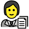 Office Worker Element from OpenMoji Emoji Set