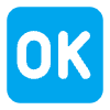 Ok Button Flat Element from Fluent Emoji Flat Set