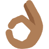 Ok Hand Medium Dark Skin Tone Element from Twemoji Emoji Set