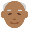 Old Man Medium Dark Skin Tone Element from Twemoji Emoji Set