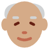 Old Man Medium Skin Tone Element from Twemoji Emoji Set
