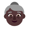 Old Woman Flat Dark Element from Fluent Emoji Flat Set