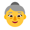 Old Woman Flat Default Element from Fluent Emoji Flat Set