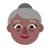 Old Woman Flat Medium Dark Element from Fluent Emoji Flat Set