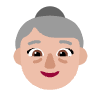 Old Woman Flat Medium Light Element from Fluent Emoji Flat Set