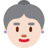 Old Woman Light Skin Tone Element from Twemoji Emoji Set