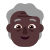 Older Person Flat Dark Element from Fluent Emoji Flat Set