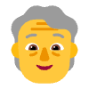 Older Person Flat Default Element from Fluent Emoji Flat Set