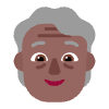 Older Person Flat Medium Dark Element from Fluent Emoji Flat Set