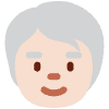 Older Person Light Skin Tone Element from Twemoji Emoji Set
