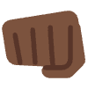 Oncoming Fist Dark Skin Tone Element from Twemoji Emoji Set