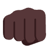 Oncoming Fist Flat Dark Element from Fluent Emoji Flat Set