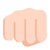 Oncoming Fist Flat Light Element from Fluent Emoji Flat Set