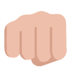 Oncoming Fist Flat Medium Light Element from Fluent Emoji Flat Set
