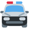 Oncoming Police Car Element from Twemoji Emoji Set