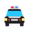 Oncoming Police Car Flat Element from Fluent Emoji Flat Set