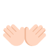 Open Hands Flat Light Element from Fluent Emoji Flat Set
