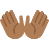 Open Hands Medium Dark Skin Tone Element from Twemoji Emoji Set