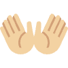 Open Hands Medium Light Skin Tone Element from Twemoji Emoji Set