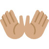 Open Hands Medium Skin Tone Element from Twemoji Emoji Set