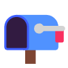 Open Mailbox With Lowered Flag Flat Emoji from Fluent Emoji Flat Set | Free Download as SVG Vector and Transparent PNG | Streamline emojis