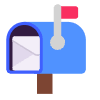 Open Mailbox With Raised Flag Flat Emoji from Fluent Emoji Flat Set | Free Download as SVG Vector and Transparent PNG | Streamline emojis