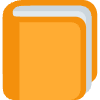 Orange Book Element from Twemoji Emoji Set