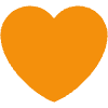 Orange Heart Element from Twemoji Emoji Set