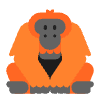 Orangutan Flat Element from Fluent Emoji Flat Set