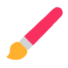 Paintbrush Flat Element from Fluent Emoji Flat Set
