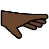 Palm Down Hand Dark Skin Tone Element from OpenMoji Emoji Set