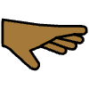 Palm Down Hand Medium Dark Skin Tone Element from OpenMoji Emoji Set