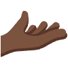 Palm Up Hand Dark Skin Tone Element from Twemoji Emoji Set