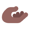 Palm Up Hand Flat Medium Dark Element from Fluent Emoji Flat Set